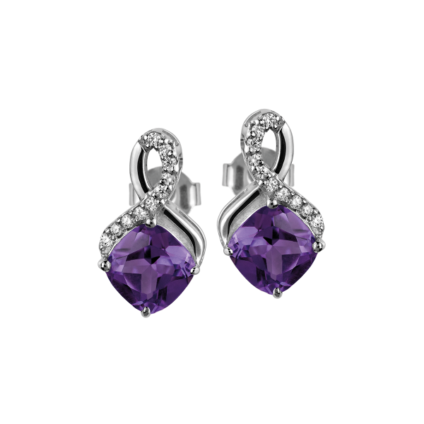Jacques Lemans - Ohrstecker Sterlingsilber mit Amethyst - SE-O117D